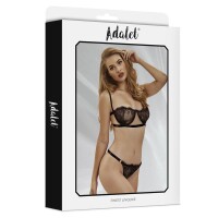 ADALET LINGERIE - Mia Thong and Bra Set Black