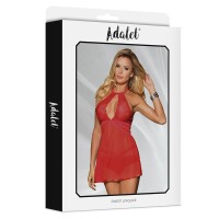 ADALET LINGERIE - Nova Open Back Babydoll and Thong Red