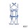 ADALET LINGERIE - Killye Mesh Teddy with Strasps and Leg Rings Blue