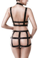 Grey Velvet 2-teiliges Harness-Set - Elegantes Dessous-Set