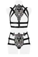 Grey Velvet 2-teiliges Harness-Set - Elegantes Dessous-Set