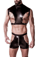 Grey Velvet MEN 2-teiliges Lederimitat-Outfit in Schwarz