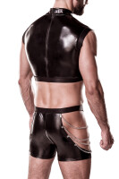 Grey Velvet MEN 2-teiliges Lederimitat-Outfit in Schwarz