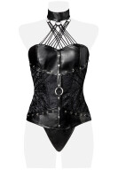 Grey Velvet Corsage mit Slip