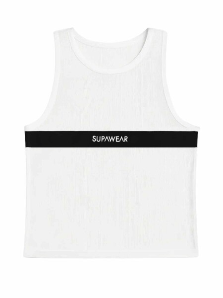Supawear Mesh Dual Tone Tank Black & White