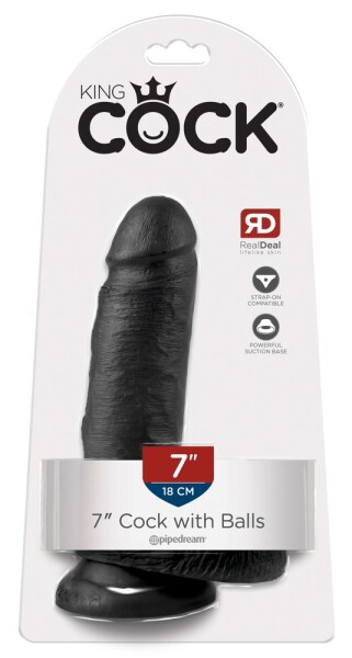 King Cock Naturdildo mit Eichel & Hoden