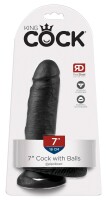 King Cock Naturdildo mit Eichel & Hoden