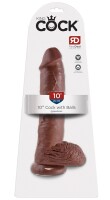 PIPEDREAM - KING COCK KC 10 Cock with Balls Brown
