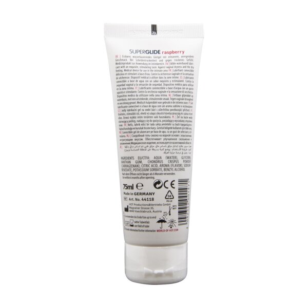 Superglide Himbeere - Essbares Wasserbasiertes Gleitmittel