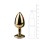 Goldfarbiger Analplug mit Rosafarbenem Zierstein