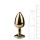 Easytoys Anal Collection Analplug mit transparentem Stein - Goldfarbig