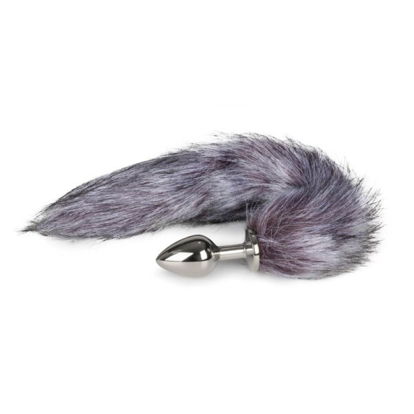 Easytoys Fetish Collection Medium Silver Buttplug with Fox Tail