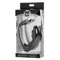 Cobra Silicone P-Spot Massager and Cock Ring - Black