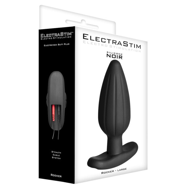 ElectraStim Silicone Noir "Rocker" Large Butt Plug