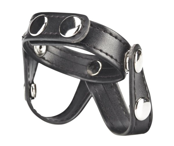 Blue Line V-Style Ball Divider / Penisring aus 100% PVC