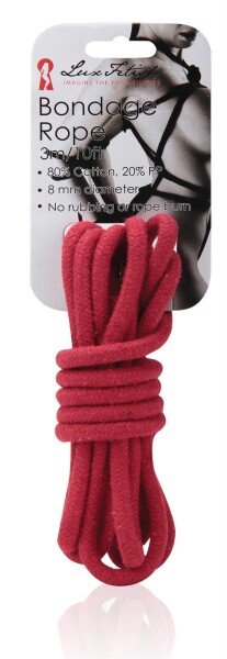 Lux Fetish Bondage Rope Red 3M