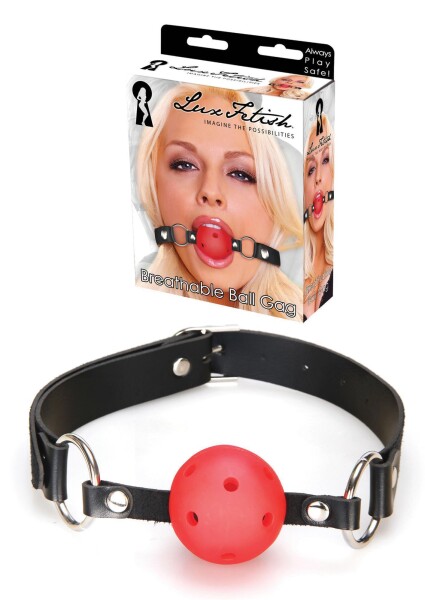 Lux Fetish Breathable Ball Gag Red