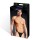 Blue Line Microfiber V-String + Met.Rings black L/ XL