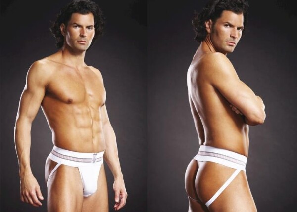 Blue Line Jock Strap Microfiber weiß S/M