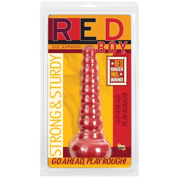 Doc Johnson Red Boy Butt Plug Red Ringer Anal Dildo - Red