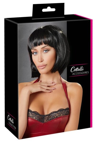 Cottelli ACCESSOIRES Perücke Bob, schwarz